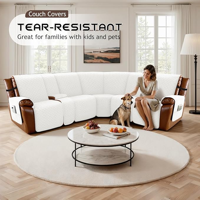 Arfntevss Waterproof Recliner Sectional Couch Covers - Image 7