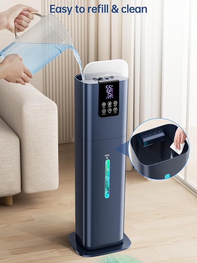 8L Smart Humidifiers for Bedroom Large Room, 2.1Gal Cool Mist Top Fill Diffuser - Image 8