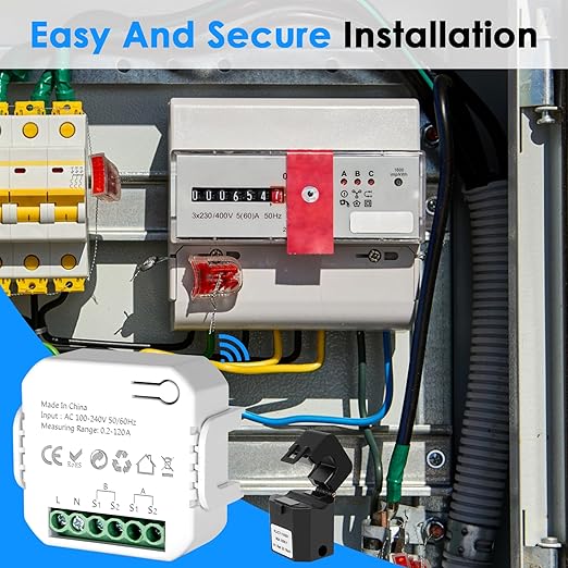 Smart Home Energy Monitor 2×120A, Dual-Channel Real-Time Electricity Usage - Image 7