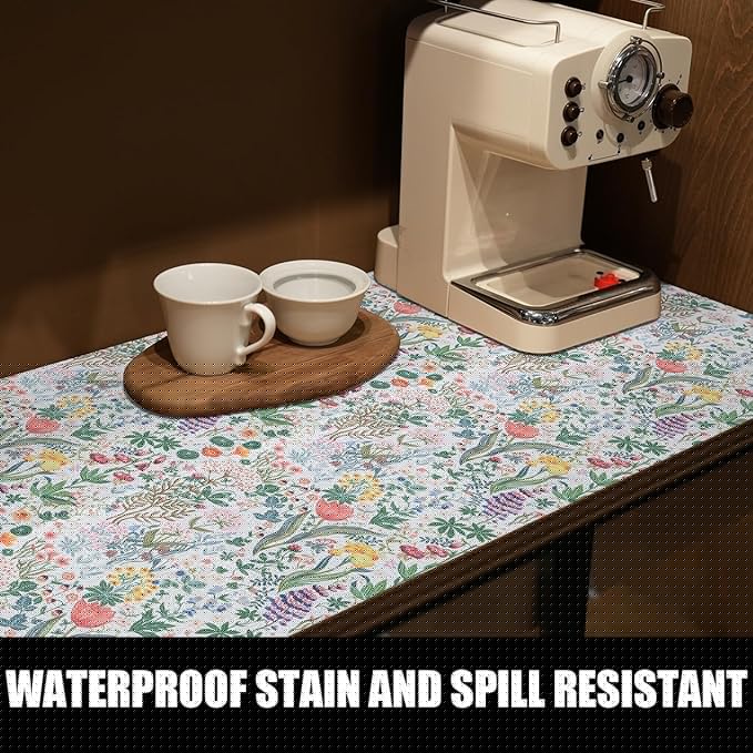 Floral Shelf Drawer Liners, 16IN x 10FT Non Adhesive and Strong Non-Slip - Image 9