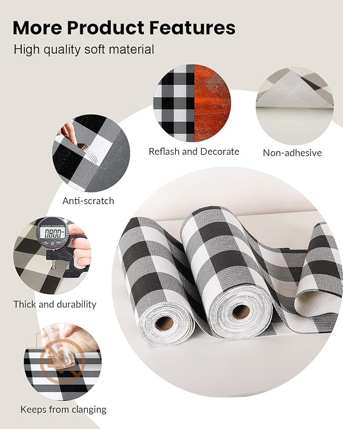 Shelf Drawer Liner for Kitchen Cabinets Non-Adhesive, 11.8IN x 20FT Non-Slip - Image 9