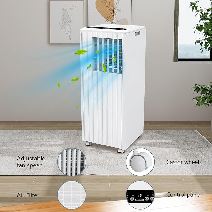 8, 000 BTU Portable Air Conditioner – 3-in-1 Cooling, Dehumidifier & Fan - Image 7