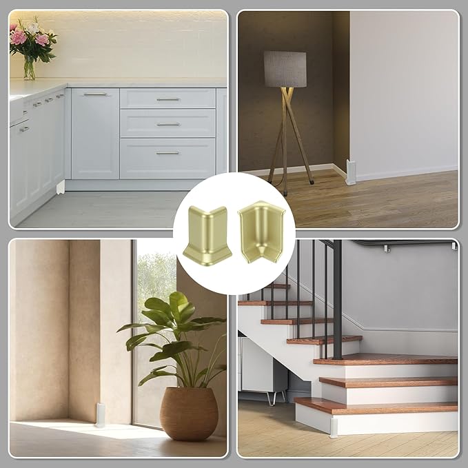 uxcell Self Adhesive Baseboard Corner Blocks, 2.2 Inch Wall Edge Corner - Image 7