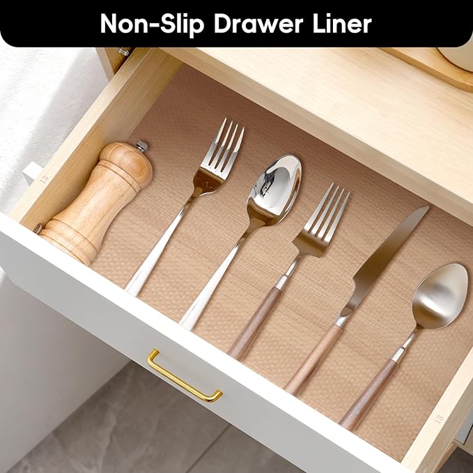 Shelf and Drawer Liner for Kitchen Cabinet,Non Adhesive Durable EVA Shelf Paper - Image 8