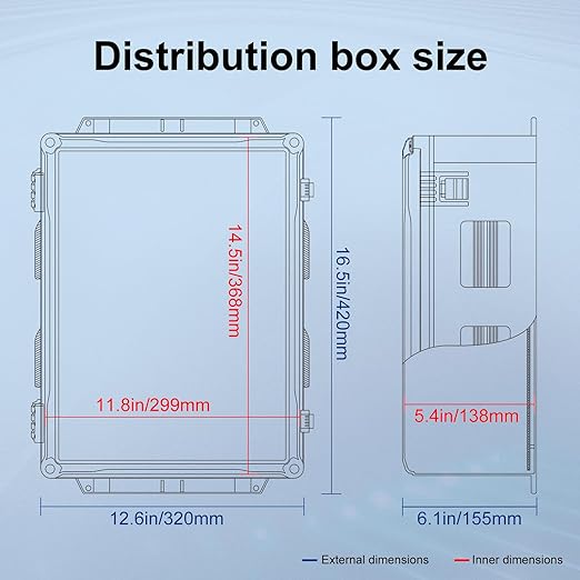 Outdoor Electrical Junction Box, ABS Water Resistant Enclosure - Image 7