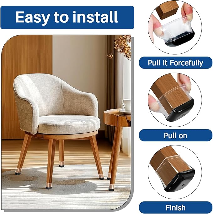 Chair Leg Floor Protectors Furniture Sliders - Image 6