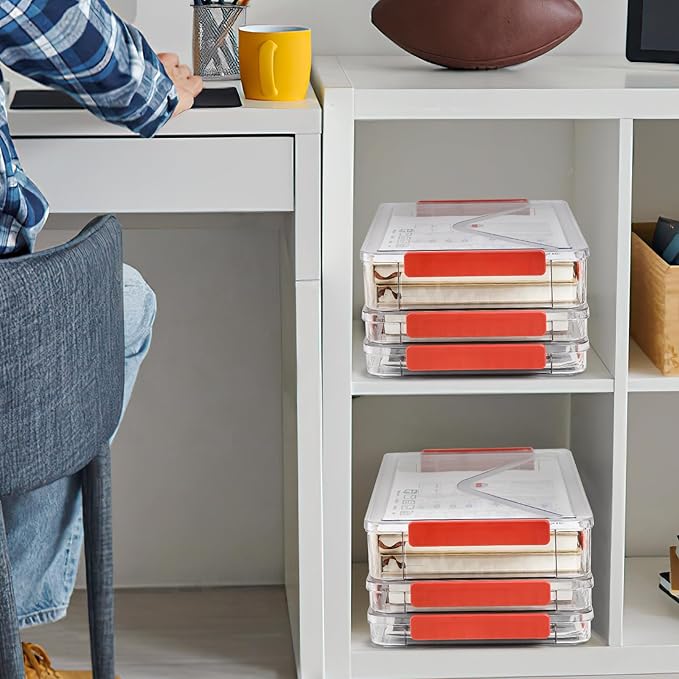 Set of 3 Portable Paper Storage Box Organizer, Stackable Document Box Project - Image 7