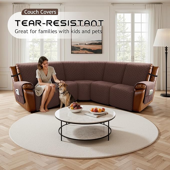 Arfntevss Waterproof Recliner Sectional Couch Covers - Image 7
