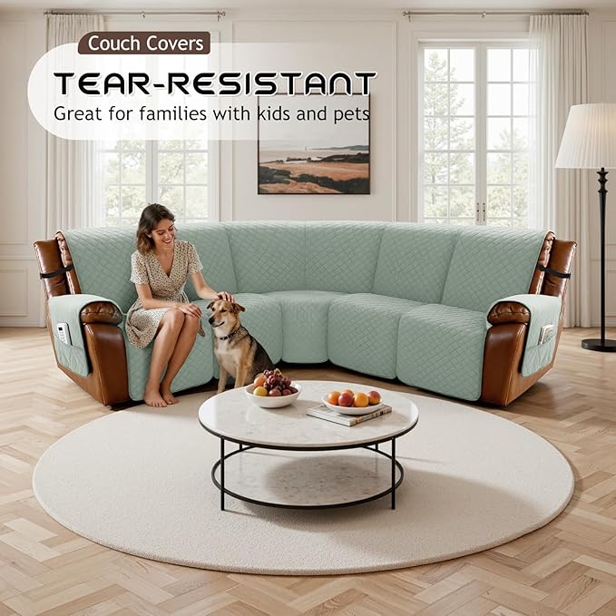 Arfntevss Waterproof Recliner Sectional Couch Covers - Image 7