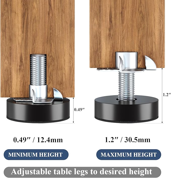 Adjustable Leveling Feet: T-Nuts & Floor Protectors, Chairs on - Image 9