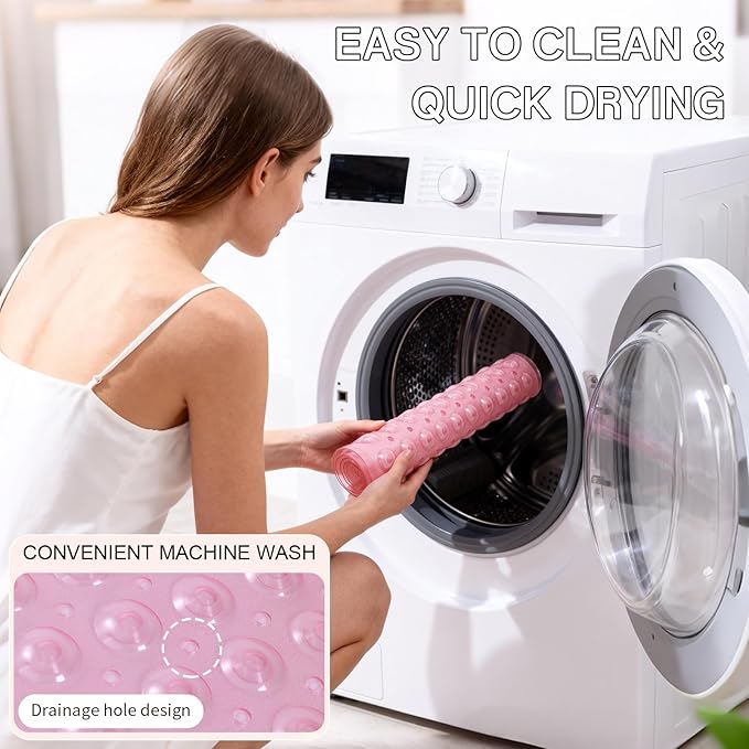 Anti-Slip Bathtub Shower mat, 27.5×14.5(Approximately 70×37cm) inch Soft - Image 7