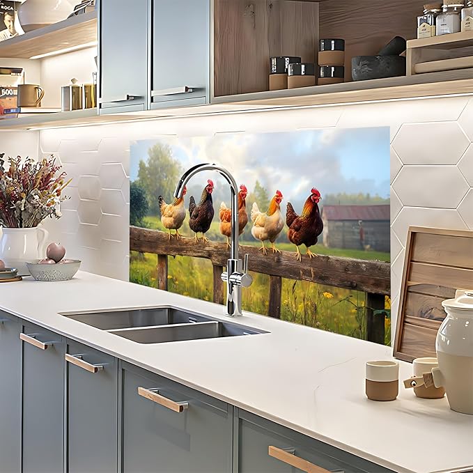 NYZE Kitchen Backsplash Stickers Waterproof Stove Backsplash Protector - Image 7
