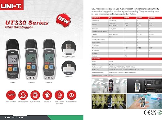 UNI-T UT330T UT330TH UT330THC Humidity Temperature Data Logger Digital - Image 5