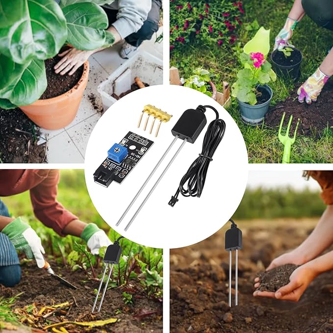 5 Sets Soil Moisture Sensor, Resistive Soil Moisture Meter, Soil Hygrometer - Image 7
