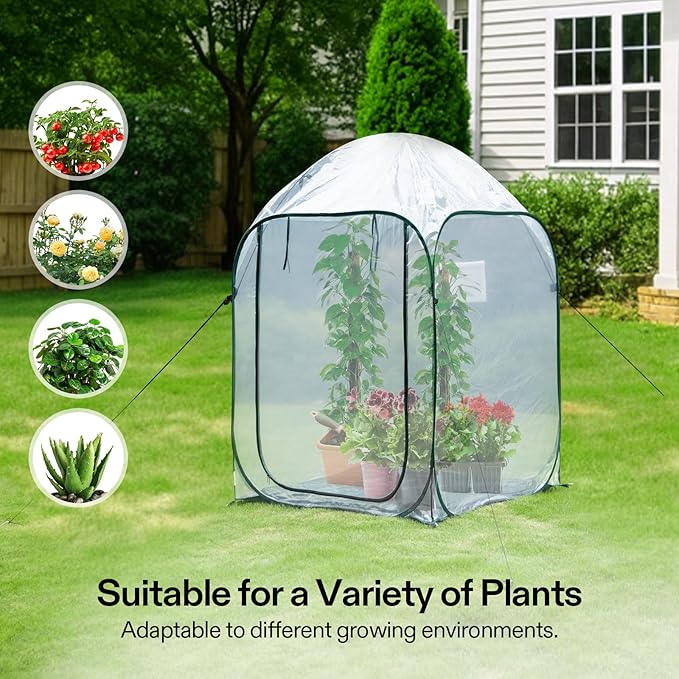 VIVOSUN 39x39x63-Inch Portable Walk-in Greenhouse, - Image 6