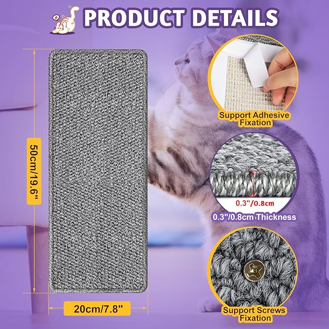 Door Protector from Cat Scratching 19.6" x 7.8" Cat Wall Corner Scratcher - Image 7
