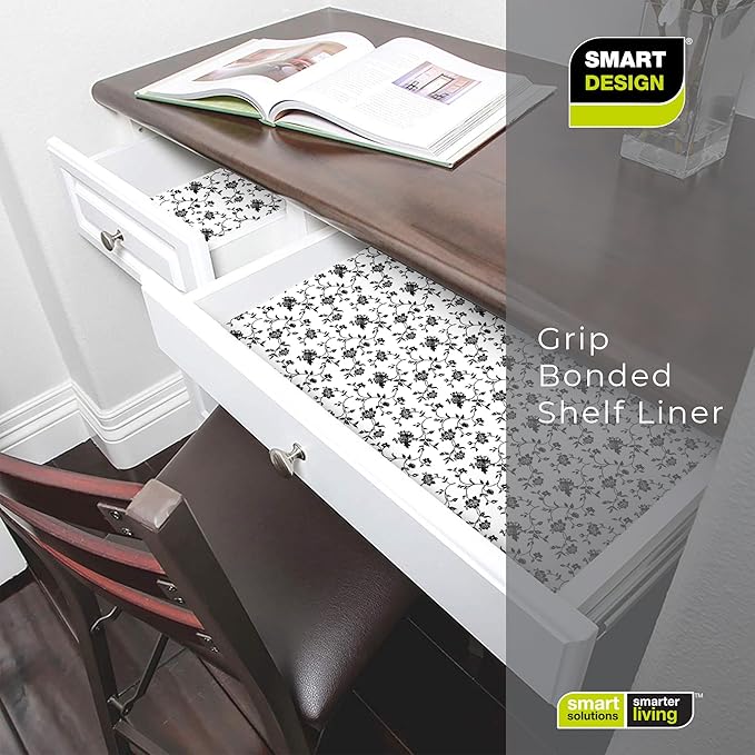 Smart Design Bonded Grip Shelf Liner – 18in x 5ft – Non-Adhesive Drawer Liner - Image 6