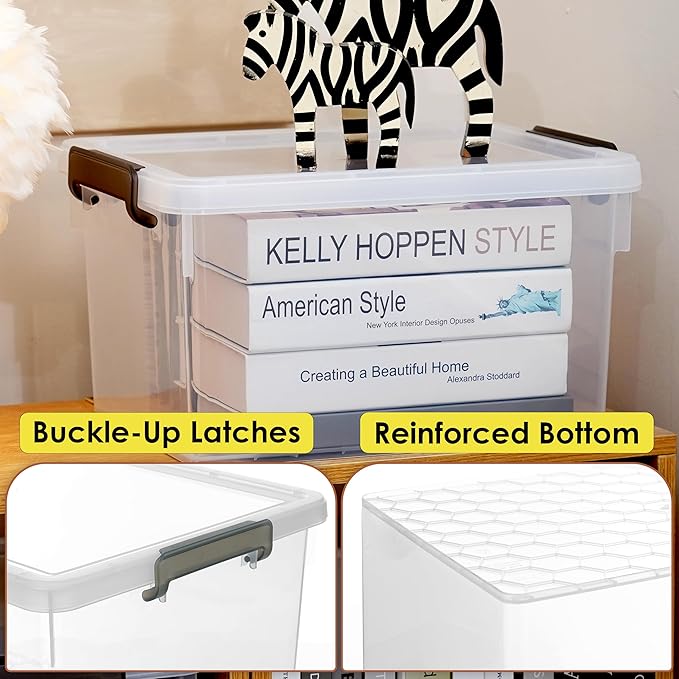 Citylife 22.2 QT 6 Packs Plastic Storage Bins - Image 9