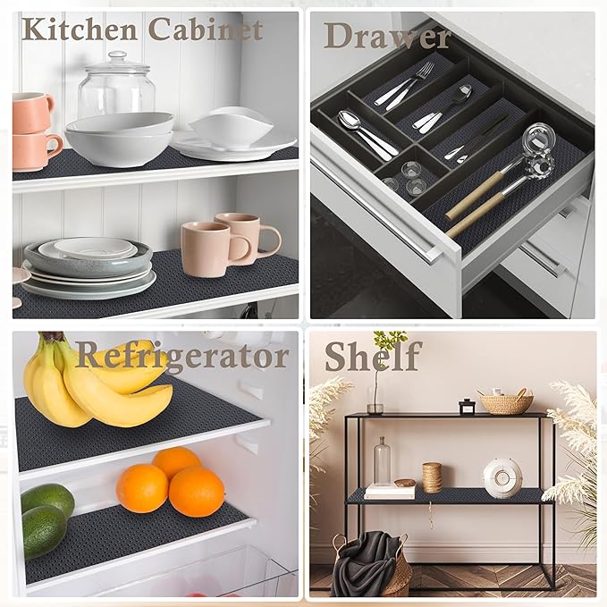 Shelf Liner Non-Slip 18 Inch Wide X 20 Ft Kitchen Cabinet Drawer Liners - Image 8
