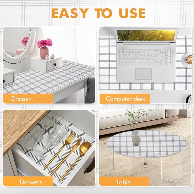 Viseeko Shelf and Drawer Liner for Kitchen Cabinet, Non-Adhesive Cabinet Liners - Image 9