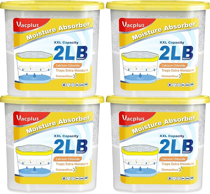 Vacplus Moisture Absorber Buckets – Large Capacity Dehumidifier and Humidity by Vacplus