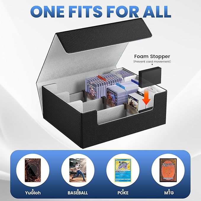 Card Storage Box For Trading Cards 1800+, Card Deck Box - Image 7