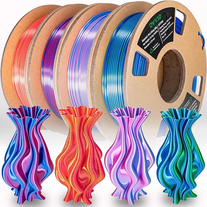 OVV3D 3D Printer Filament, PLA Filament 1.75mm Bundle, Dual Color Filament - Image 9