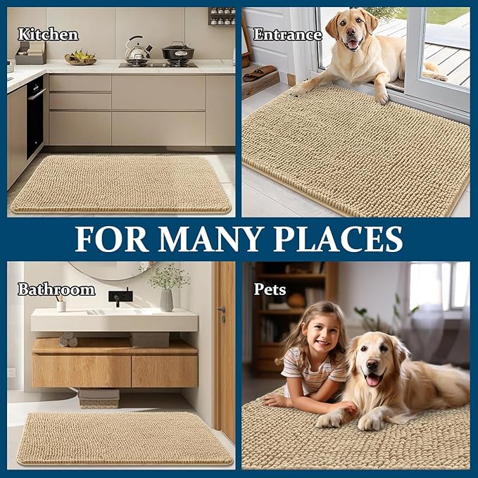 OLANLY Dog Door Mat for Muddy Paws 44x24, Absorbs Moisture and Dirt, Absorbent - Image 8