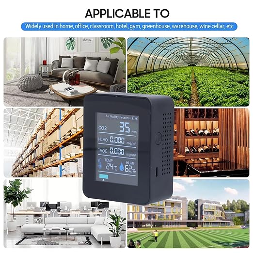 Air Quality Test Kit Monitor, Real Time Smart Colorful Display Clear - Image 9