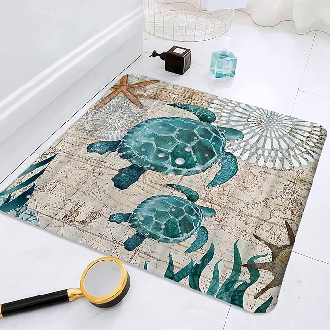 Sea Turtle Square Anti Slip Shower Mats - Image 8