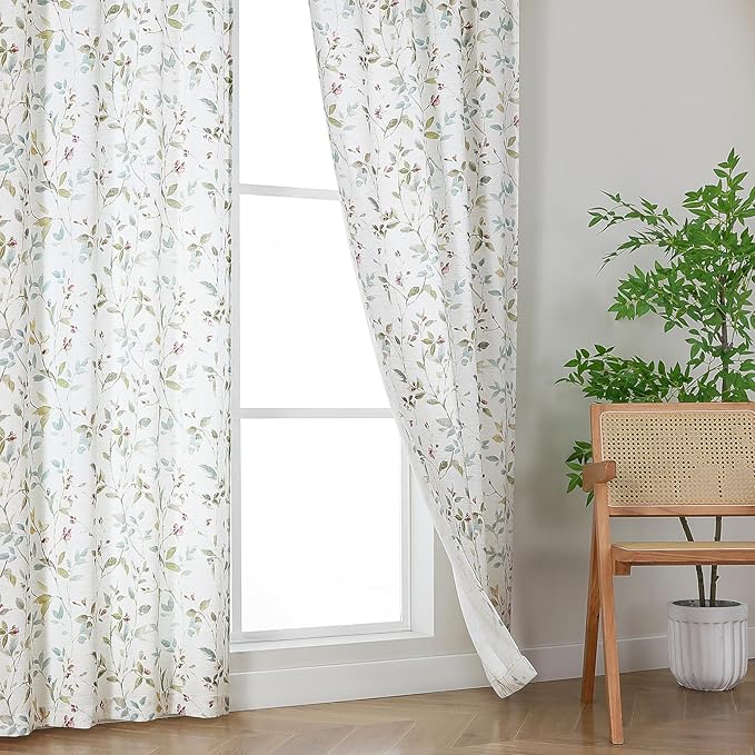 Chyhomenyc Roman Linen Blend Curtains 84 Inch Length 2 Panels Set, Light - Image 9