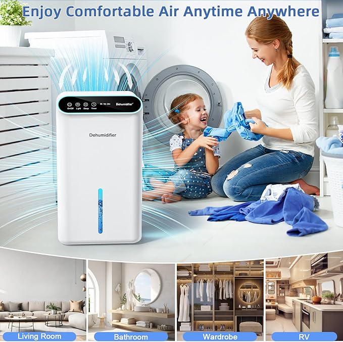 Dehumidifiers for Home, 86oz Water Tank, Dehumidifiers for Bedroom - Image 9