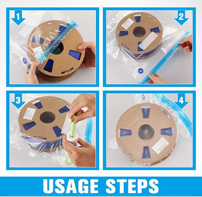 Jetec 35 Pcs 3D Filament Storage Bags Vacuum Sealed Kit, Include Reusable 3D - Image 5