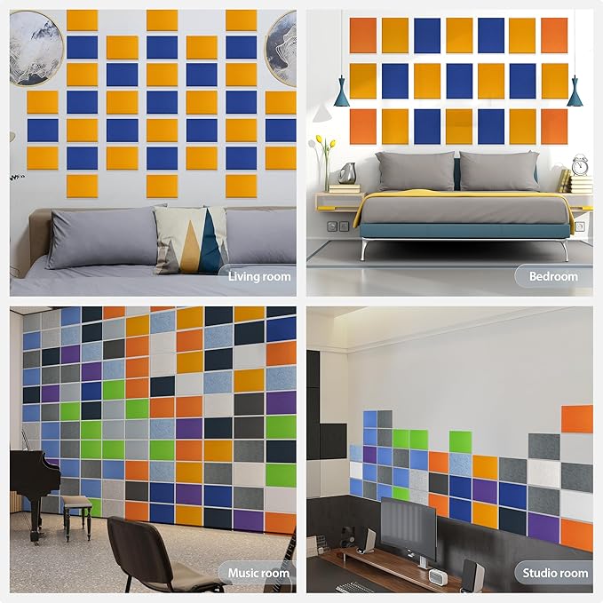 12 Pack Acoustic Panels Self Adhesive Sound Proof Foam, High Density Sound - Image 7