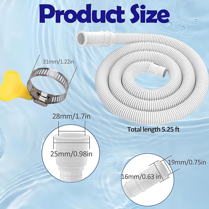 Dehumidifier Drain Hose Kit – Universal PVC Corrugated Drain Hose - Image 7