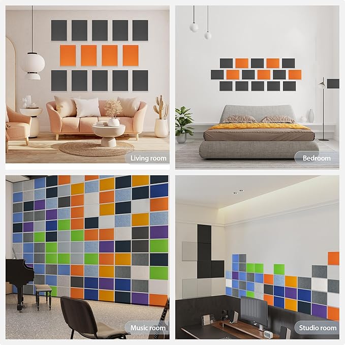 12 Pack Acoustic Panels Self Adhesive Sound Proof Foam, High Density Sound - Image 7