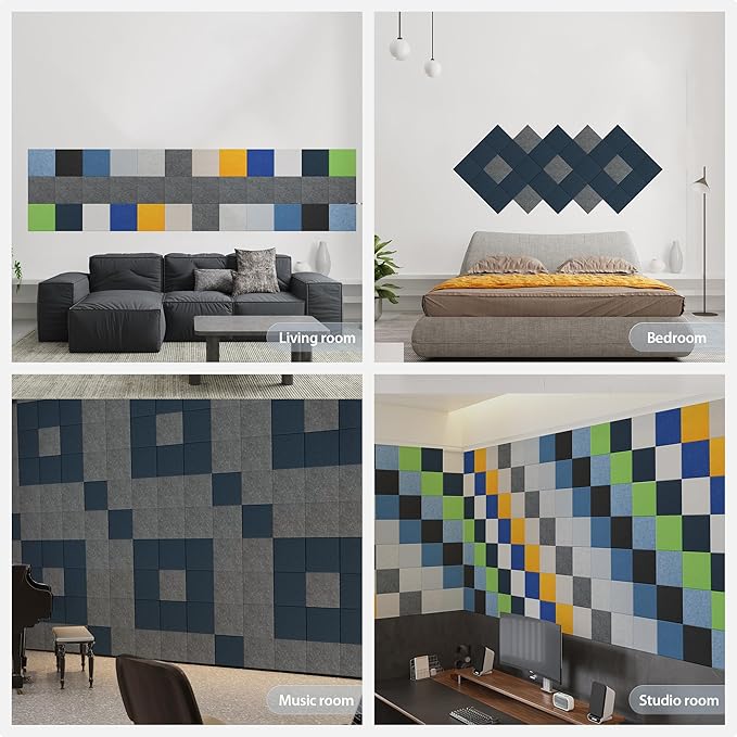 12 Pack Acoustic Panels Self Adhesive Sound Proof Foam, High Density Sound - Image 7