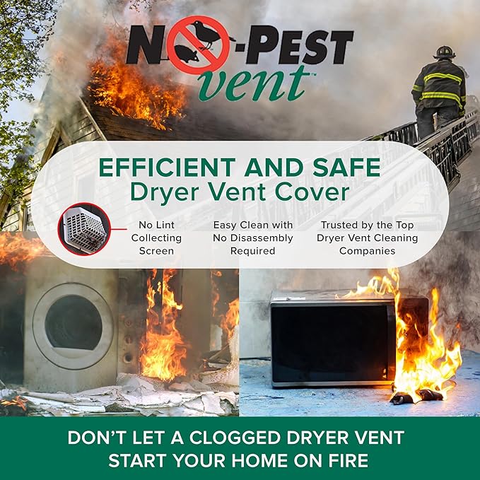 NO-PEST VENT, Exclusive Dual Door Dryer Vent Cover Outdoor 4 inch - Image 6