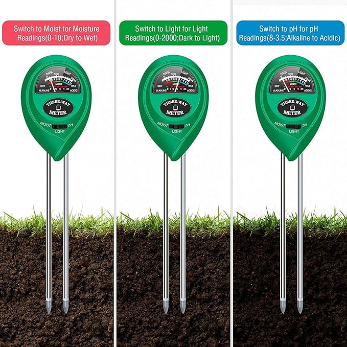 apine Soil Moisture Meter, 3 in 1 Soil pH Tester, Soil Tester - Image 7