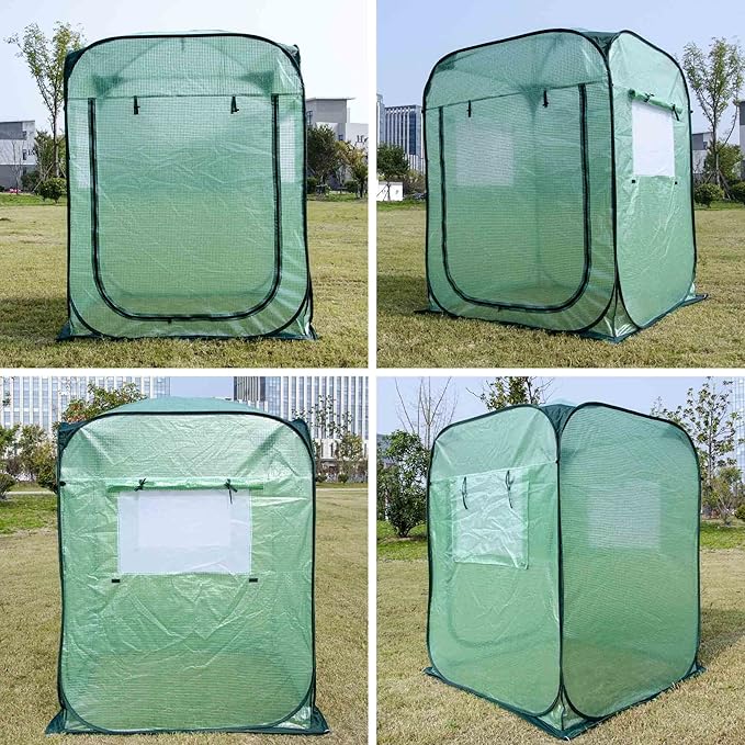 Porayhut Pop Up Greenhouse Tent, Portable X-Large Walk-in Flower House - Image 9
