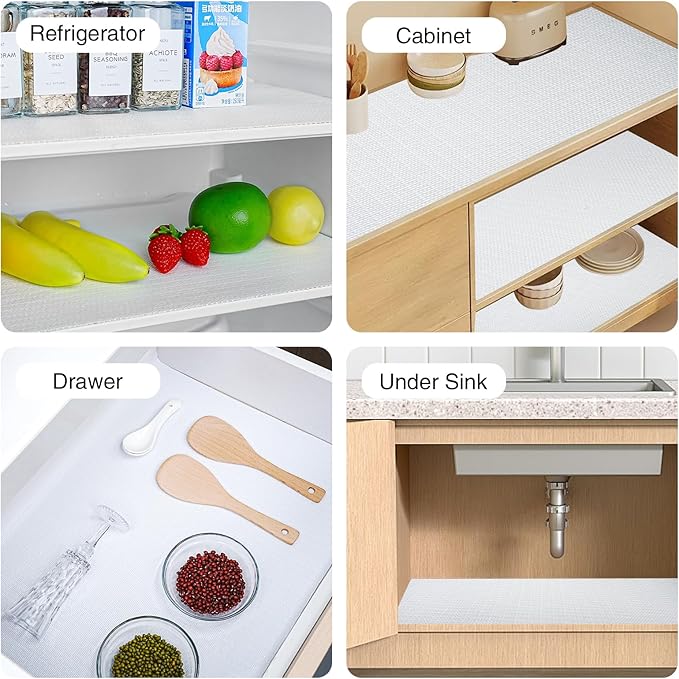 Drawer and Shelf Liner for Kitchen Cabinet, Non-Adhesive Cabinet Liner 24in x - Image 8