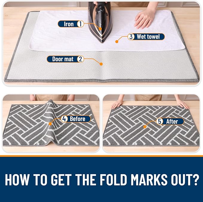 OLANLY Indoor Door Mat, 48x32 Inch, Dirt Resistant and Absorbent, Non-Slip - Image 8