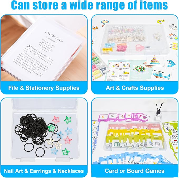SAYEEC Portable Project Case A4 Plastic Transparent File Storage Box - Image 7