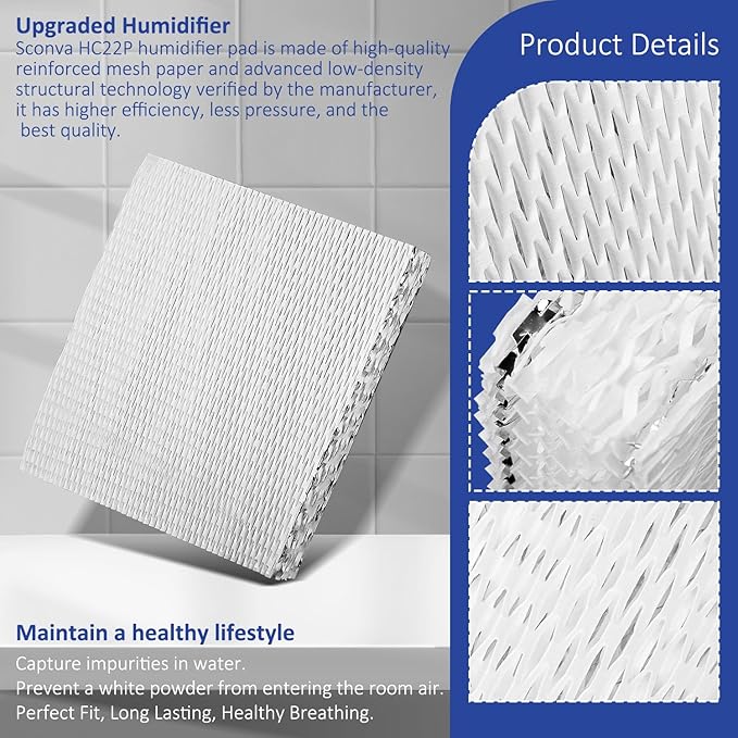 HASMX 9-1/2" x 10" x 1-1/2" Humidifier Water Pad Replacement Water Panel - Image 7