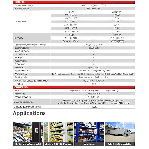 UNI-T UNI-Trend A56 BT/A57 BT Temperature Humidity Datalogger;64000 Data - Image 8