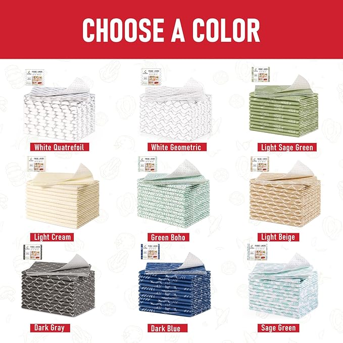 Cooyes 12 Pack Large Refrigerator Liners 17.7" x 36", Absorbent Strong Grip - Image 9