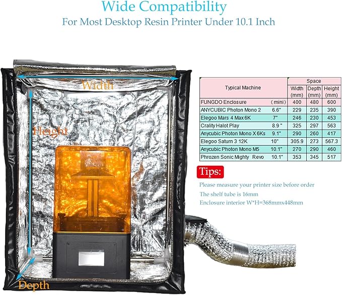 3D Printer Enclosure with Ventilation Kit & LED Lighting– Thermal Insulation - Image 6