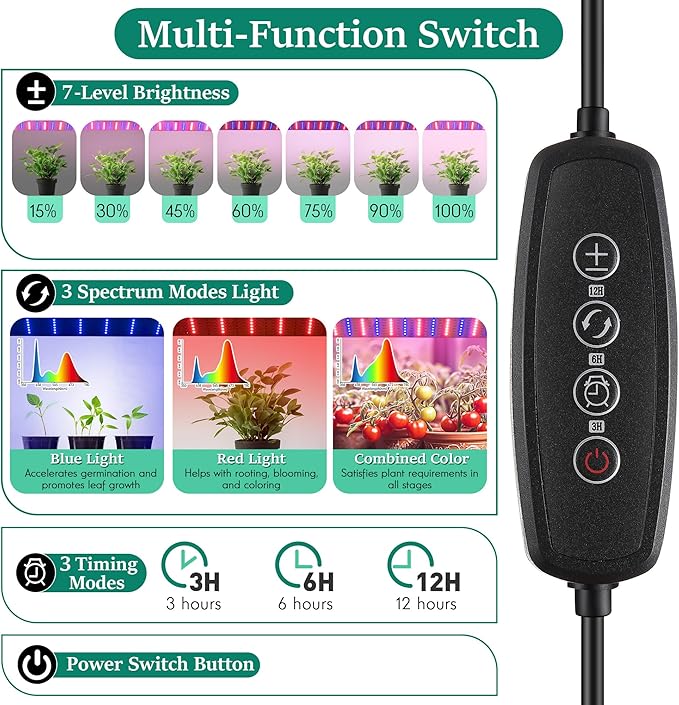 Meonum Mini Greenhouse with Grow Light, 51.18 "L x 25.59" W x 21.65" H Portable - Image 7
