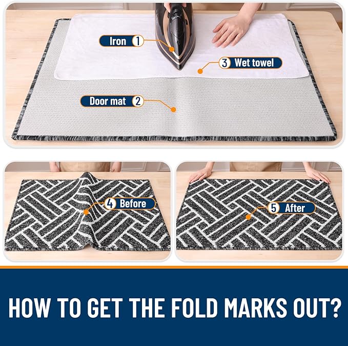 OLANLY Indoor Door Mat, 32x20 Inch, Dirt Resistant and Absorbent, Non-Slip - Image 8