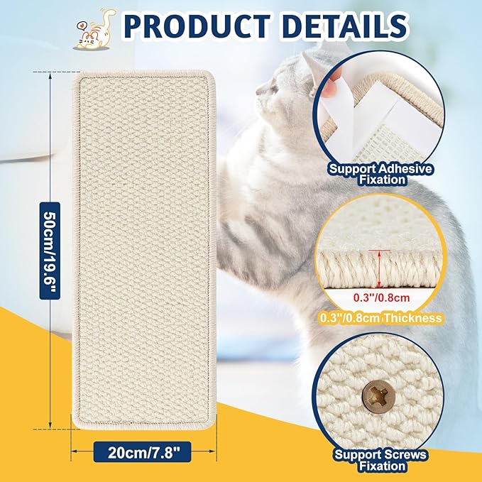 Door Protector from Cat Scratching 19.6" x 7.8" Cat Wall Corner Scratcher - Image 7